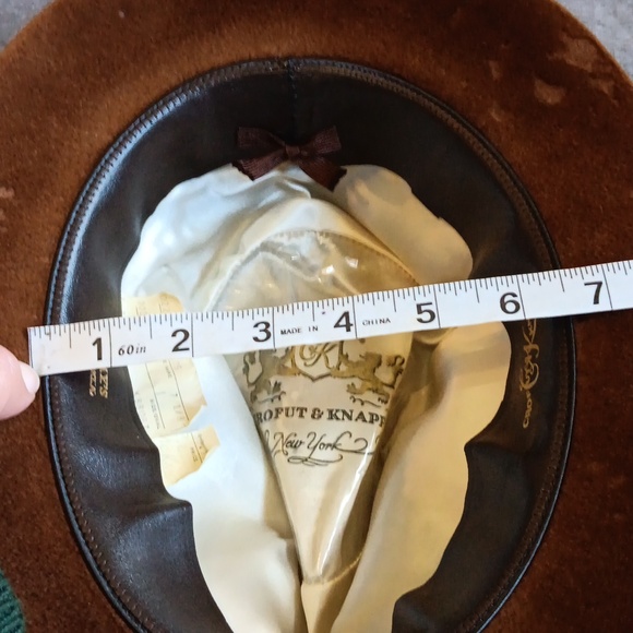 Vintage Velvet Cognac Brown Academia Hat, Small, Steampunk, Goblincore - Picture 12 of 14